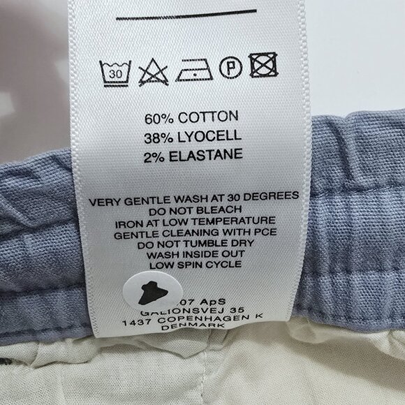 New NN07 - XXL Gregor Ashley Blue Regular Fit Drawstring Shorts Mens $165 - Picture 8 of 8